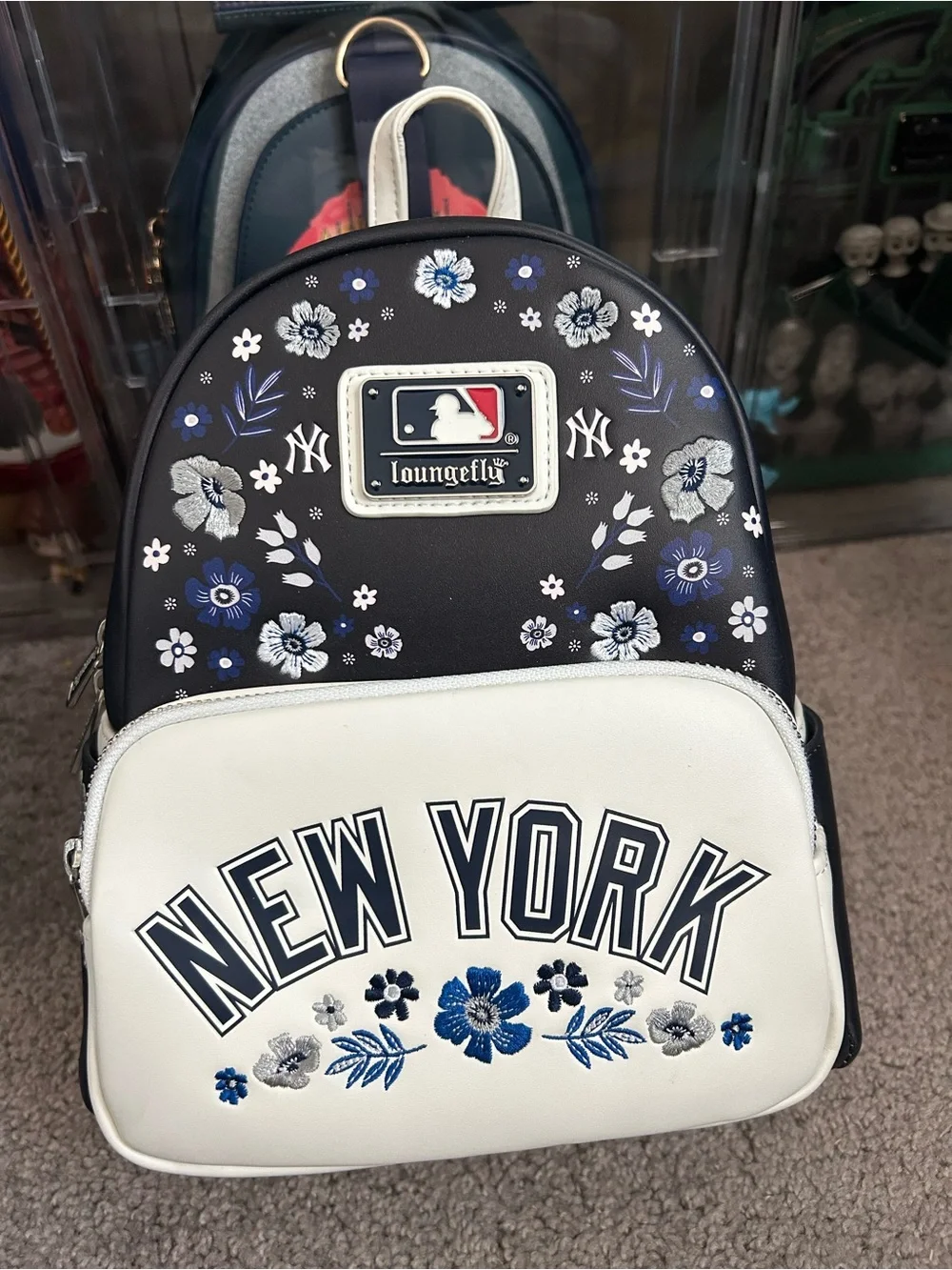 Loungefly New York Yankees Floral Embroidered Mini Backpack